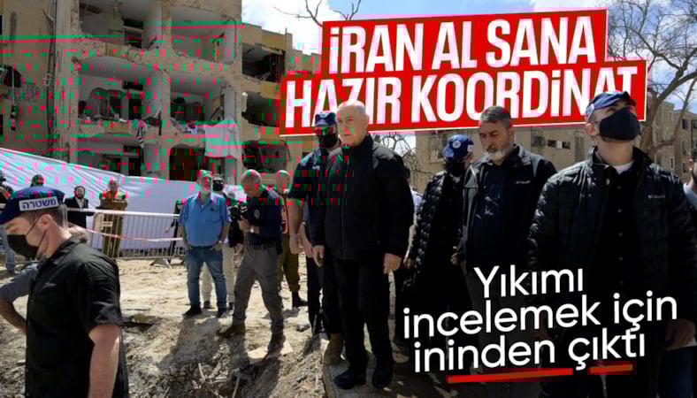 Binyamin Netanyahu ve Isaac Herzog İran'ın vurduğu Arad kentini ziyaret etti