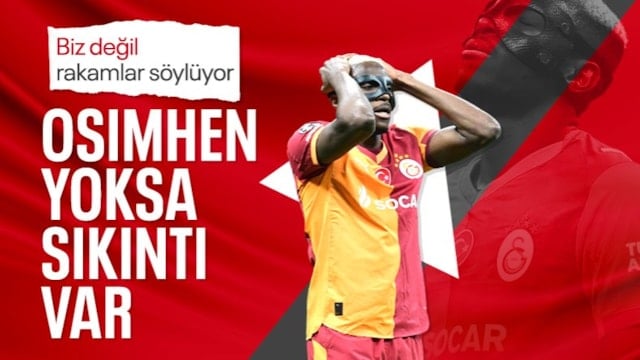 Galatasaray'ın Victor Osimhen'siz karnesi ortaya çıktı