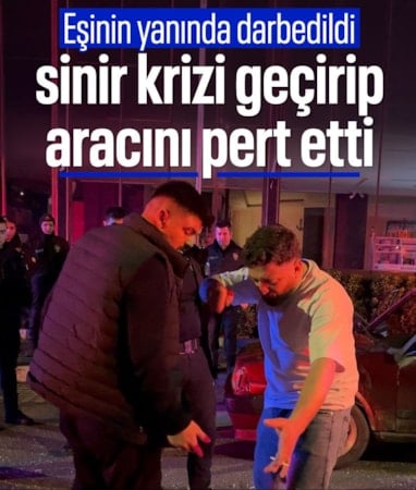 Bursa'da sinir krizi geçiren adam aracının camını kırdı