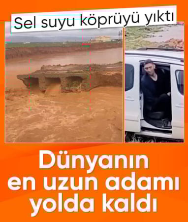 Mardin’de sağanak: Köprü yıkıldı, Sultan Kösen yolda mahsur kaldı