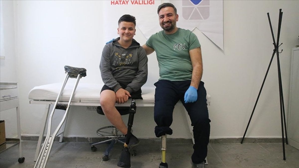 Malatya'da ampute teknikeri, depremzedelere destek oluyor