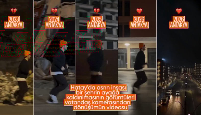Antakya’da her yıl aynı parkurda koştu: Şehrin dönüşümü kameraya yansıdı