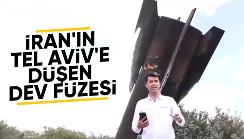 İran'ın İsrail'e yönelik misilleme saldırısında düşen balistik füze
