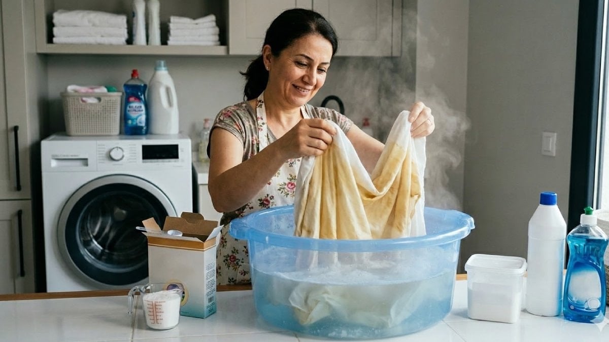 Eski ve sararmış nevresimleri bembeyaz yapan sır ortaya çıktı