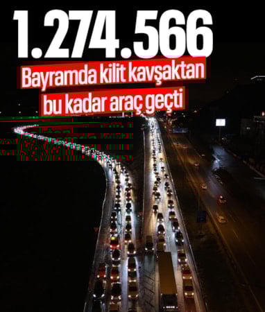 Kırıkkale'deki kilit kavşaktan bayramda 1.2 milyon araç geçti