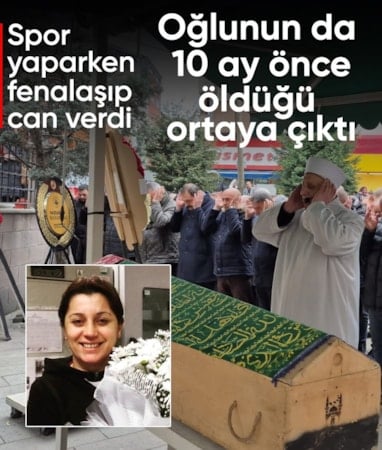 Zonguldak'ta spor yaparken kalp krizi geçirip ölen hemşire son yolculuğuna uğurlandı