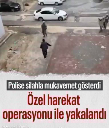 Gaziantep’te polisi tabanca ile tehdit eden firari hükümlü yakalandı