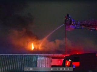 Edirne'de mobilya imalathanesinde yangın