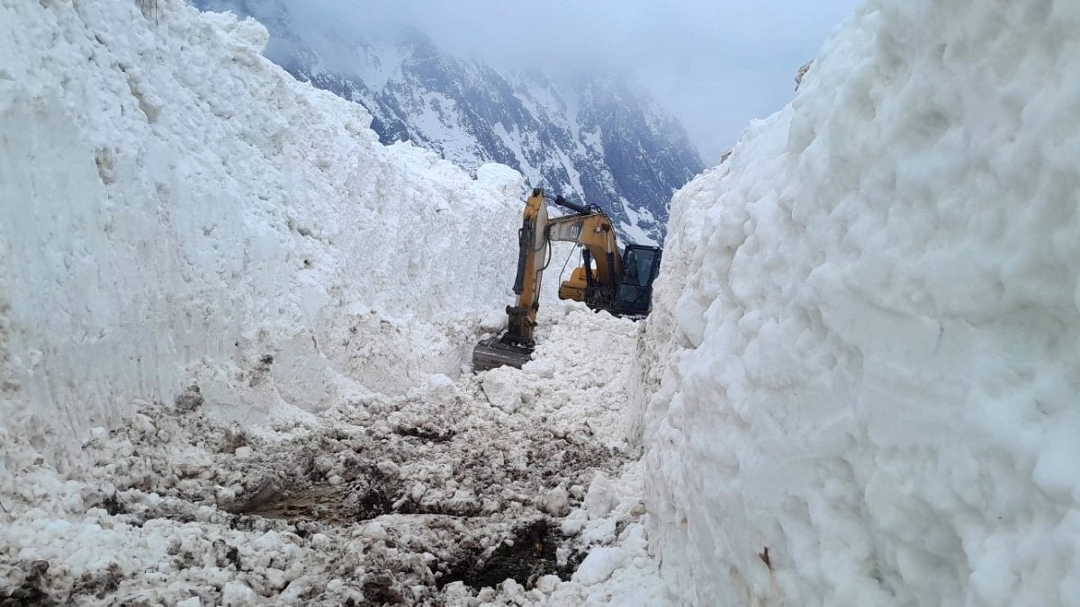 Hakkari'de çığ felaketi: Meyve bahçeleri kar altında kaldı