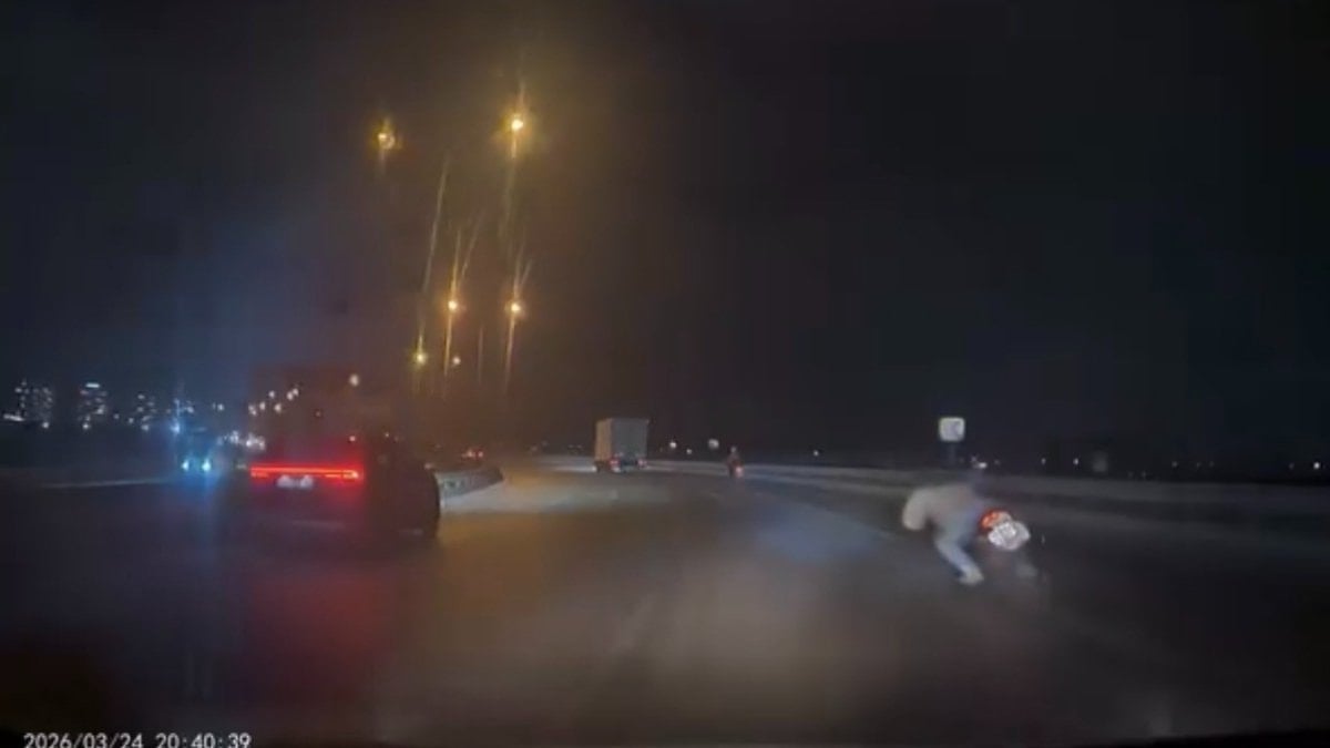 Bursa'da virajı alamayan sürücü savruldu