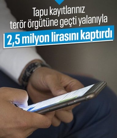 Aydın'da 'Tapu kayıtlarınız terör örgütüne geçti' yalanıyla 2,5 milyon lira dolandırıldı