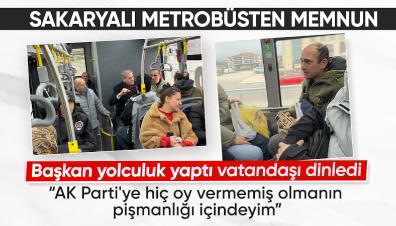 Sakarya halkı metrobüsten memnun: Belediye Başkanı yolcularla seyahat etti