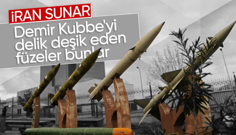 İran'ın misilleme saldırılarında kullanılan füzeler Tahran'da sergilendi