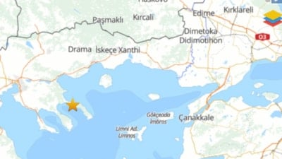 Ege Denizi'nde 5.1 büyüklüğünde deprem