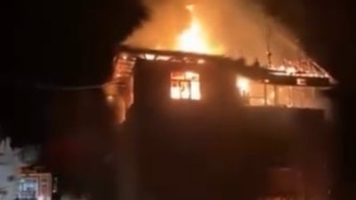 Çankırı'da alevlere teslim olan ev küle döndü