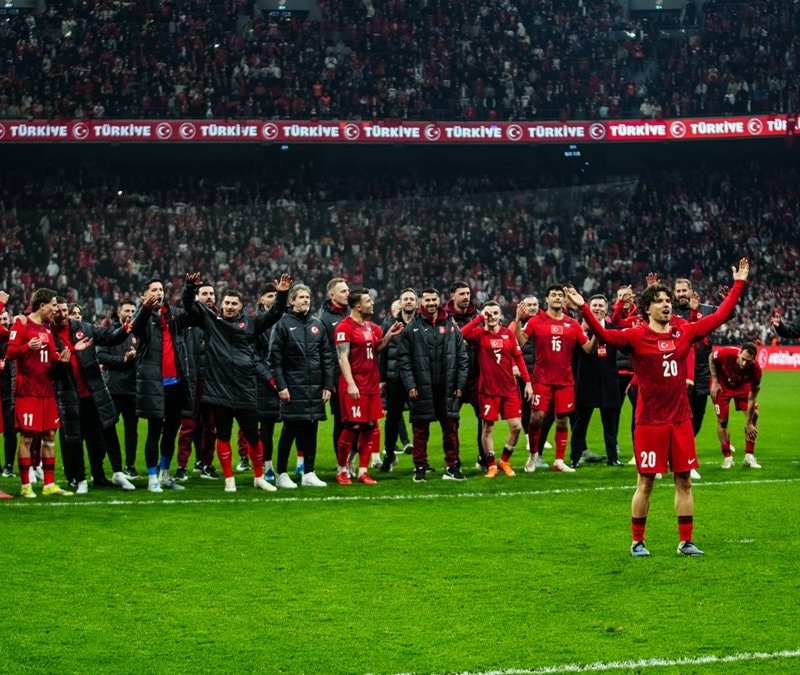 A Milli Futbol Takımı'nda büyük coşku! Maç sonu mehter marşı çaldı