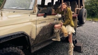 Süreyya Yalçın'dan Afrika paylaşımı! Tam makyajlı safari tarzına yorum yağdı