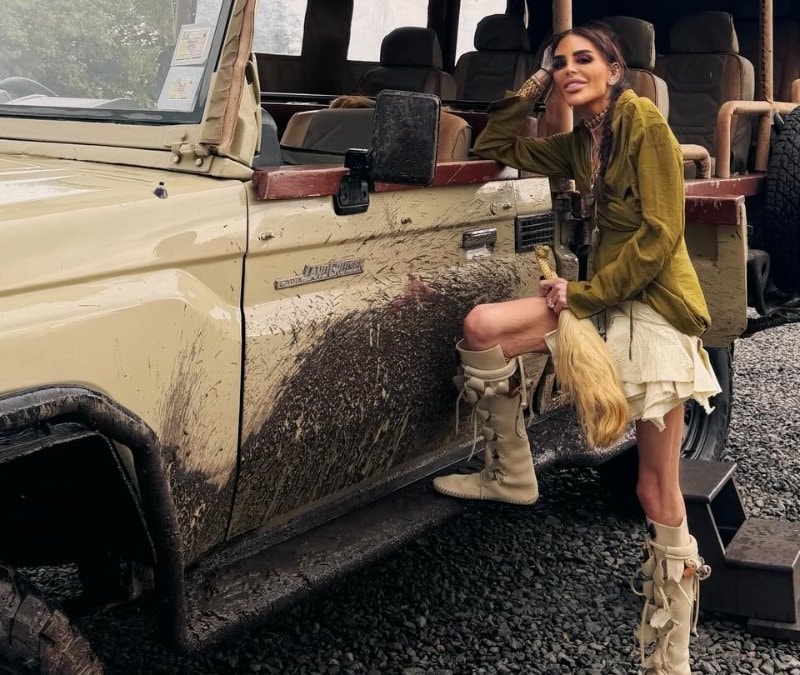 Süreyya Yalçın'da Afrika paylaşımı! Tam makyajlı safari tarzına yorum yağdı