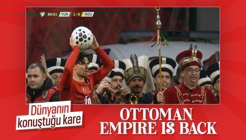 Ferdi Kadıoğlu ve mehter takımının o anı dünyada viral oldu