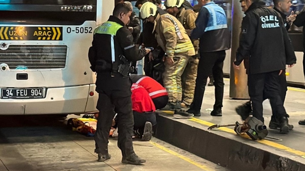 İstanbul Bahçelievler'de metrobüsün ayağını ezdiği kadın yaralandı