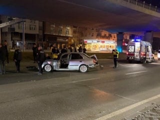 Kayseri'de kaza yapan sürücünün yakını sinir krizi geçirdi