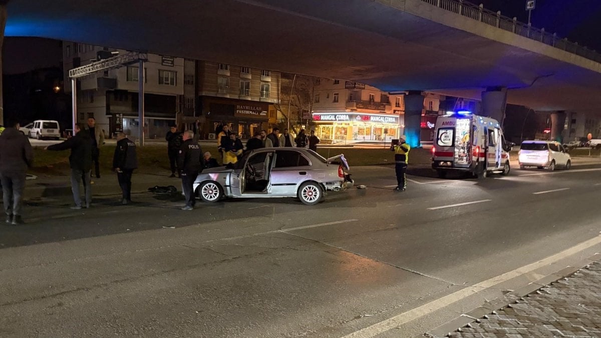 Kayseri'de kaza yapan sürücünün yakını sinir krizi geçirdi