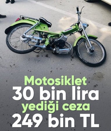 Afyonkarahisar'da 'dur' ihtarına uymayan motosikletliye 249 bin lira ceza kesildi