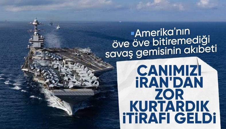 Trump'tan 'Gerald R. Ford' açıklaması: Canımızı kurtarmak için kaçtık