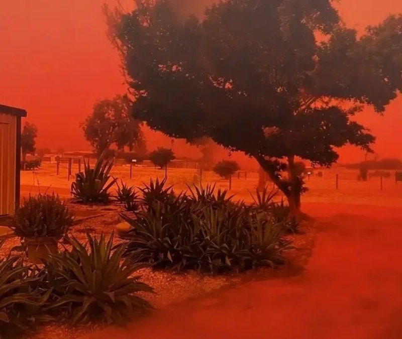 Avustralya'da gökyüzü kızıl oldu: Nedeni buymuş