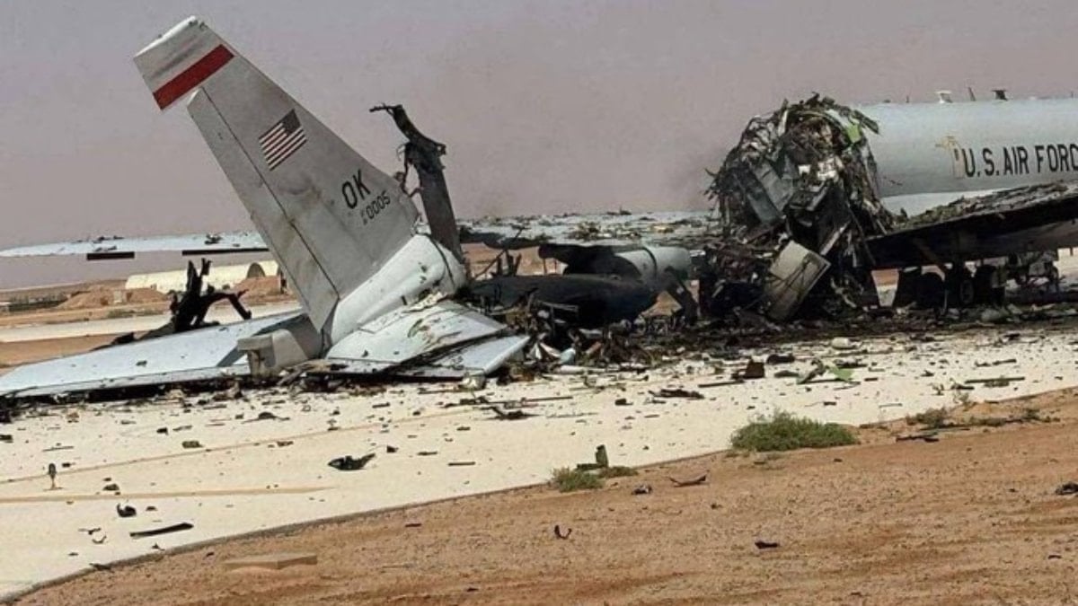 ABD'nin Suudi Arabistan'da vurulan uçağının görüntüleri paylaşıldı