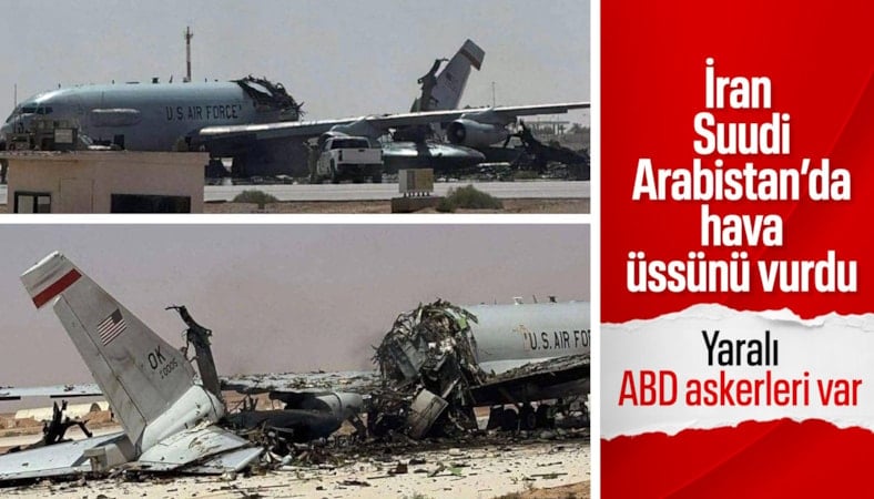 ABD'nin Suudi Arabistan'da vurulan uçağının görüntüleri paylaşıldı