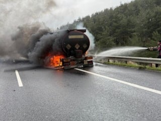 Osmaniye’de akaryakıt tankerinde yangın