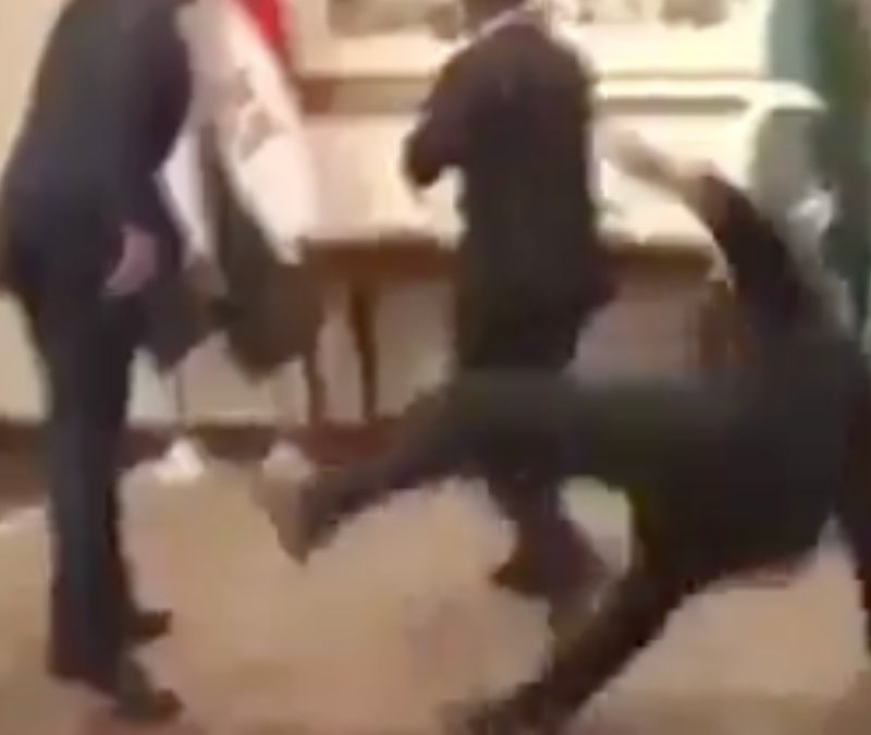 Pakistan Dışişleri Bakanı Dar, Mısırlı mevkidaşını karşılarken düştü