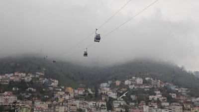 Boztepe’de sis manzarası, masalsı görüntüler sunuyor