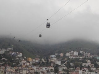 Boztepe’de sis manzarası, masalsı görüntüler sunuyor