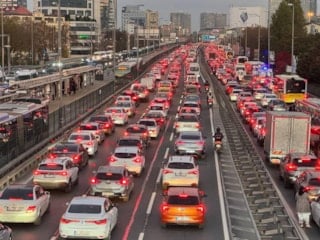 İstanbul'da trafik yoğunluğu