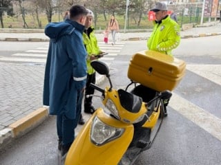 Tekirdağ'da durdurulan motosikletlinin ilginç savunması dikkat çekti