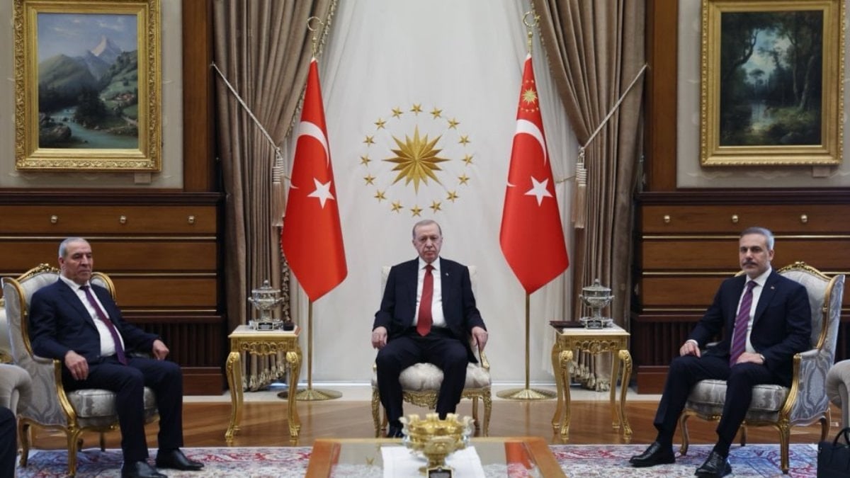 Cumhurbaşkanı Erdoğan, Beştepe'de Filistin heyetini kabul etti