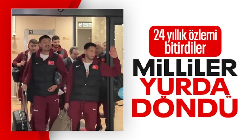 Dünya Kupası bileti alan Milliler yurda döndü