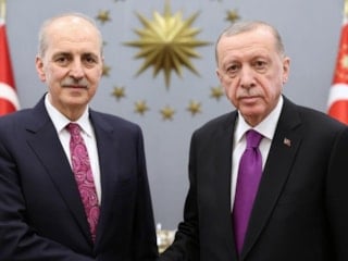 Cumhurbaşkanı Erdoğan, Meclis Başkanı ile görüşüyor