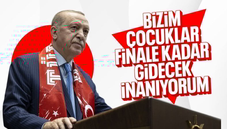 Cumhurbaşkanı Erdoğan, grup toplantısına milli takımı tebrikle başladı