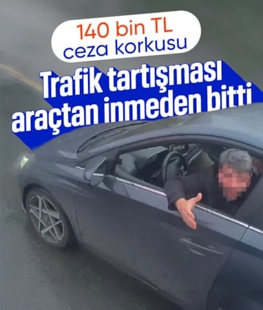 İstanbul trafiğinde sinirler gerildi: Motosiklet sürücüsüne taciz ve hakaret