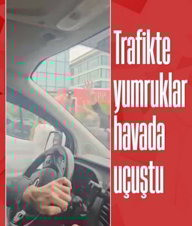 İstanbul'da trafikte yol verme kavgası