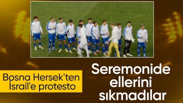 Bosna Hersek Ümit Milli Futbol Takımı futbolcuları, İsrailli oyuncuların elini sıkmadı