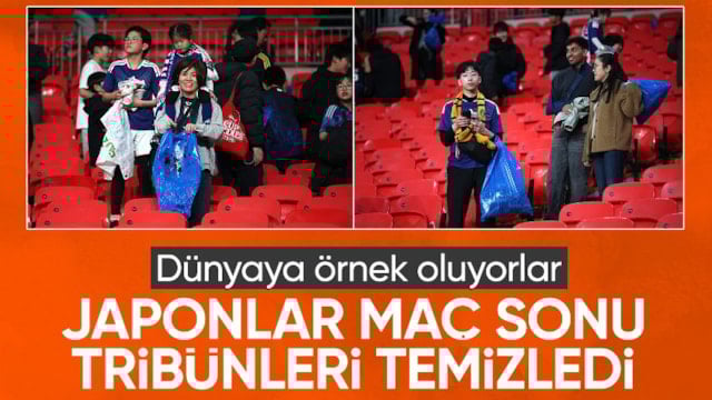 Japon taraftarlar, dünyaya örnek olmayı sürdürüyor