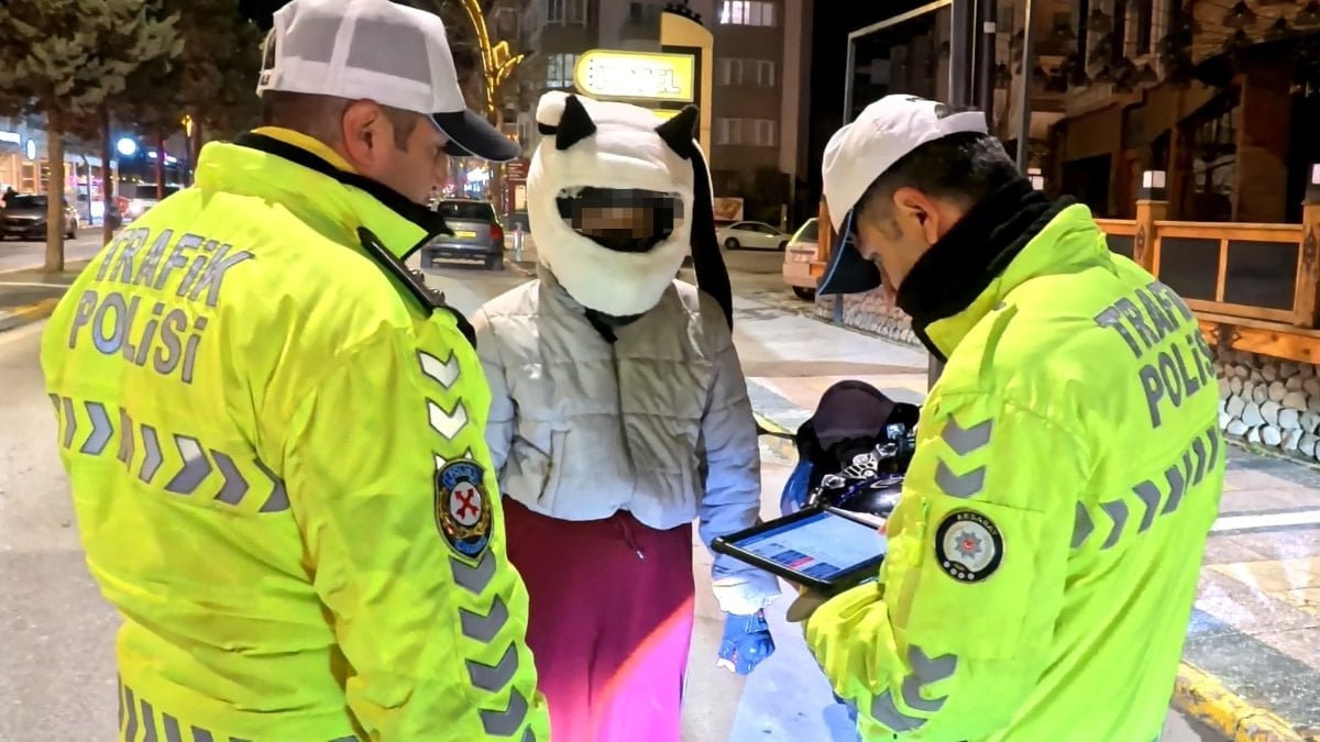 Aksaray'da ehliyetsiz motosiklet sürücüsüne 11 bin lira ceza