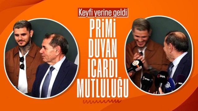 Dursun Özbek primi verdi: Mauro Icardi'nin yüzü güldü