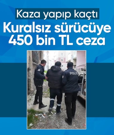 Karaman'da kaza yapıp kaçan sürücüye 450 bin TL ceza
