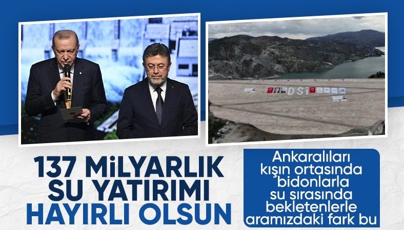 Cumhurbaşkanı Erdoğan 137 milyar liralık su yatırımların açılışını yaptı