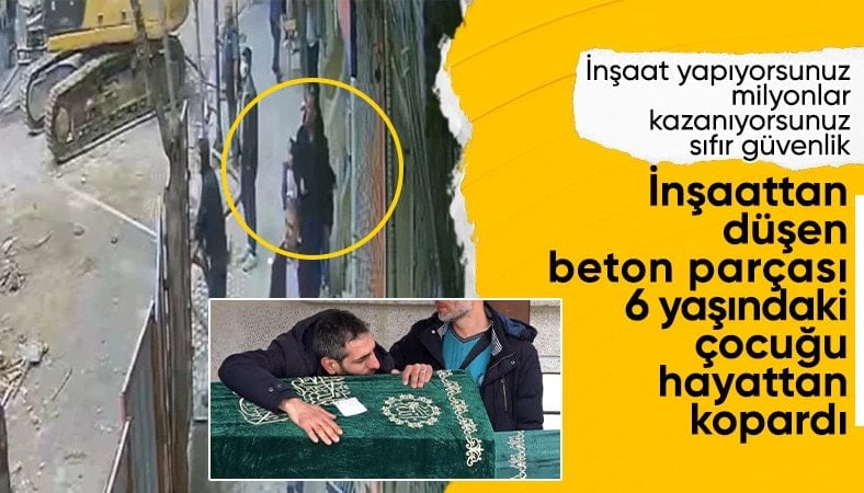 İstanbul'da inşaattan düşen beton parçası ile can veren kızın babası feryat etti
